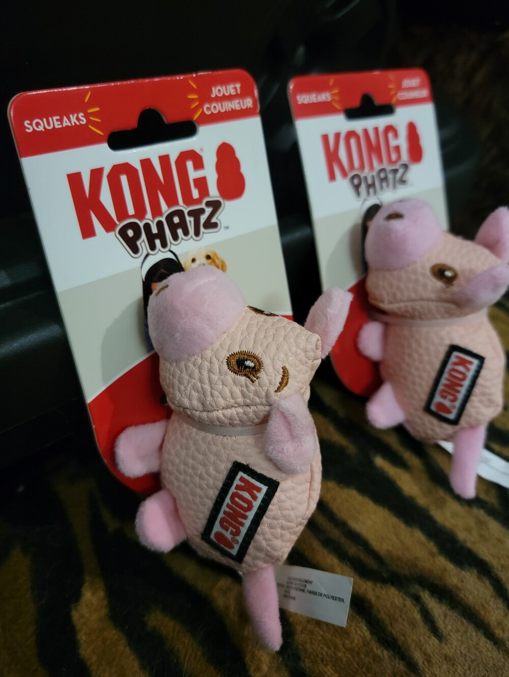 Kong Dog Pigs W Squeak 2 Toy Pack Ea. Xsmall Mini